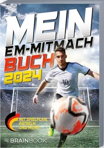 Produktbild: Mein EM-Mitmach-Buch 2024 – das große Fußball-Erlebnisbuch für Kinder zur Europameisterschaft.: Geballter Fußballspaß mit Fakten zu Stadien und Teams sowie Rätsel und Tipps zum Ausfüllen