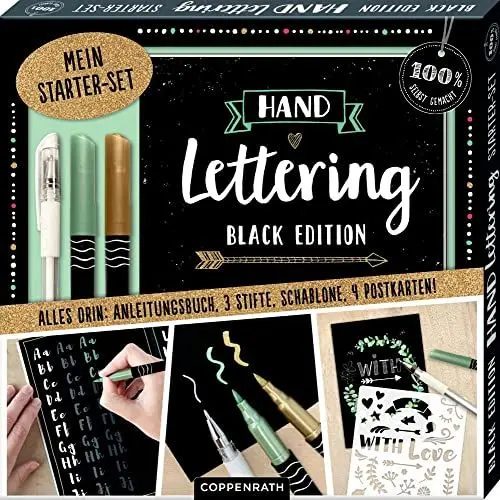 Produktbild: Mein Handlettering Starter-Set Black Edition