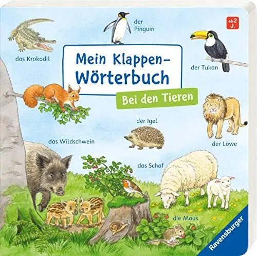 Produktbild: Mein Klappen-Wörterbuch: Bei den Tieren