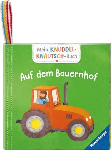 Produktbild: Mein Knuddel-Knautsch-Buch: Auf dem Bauernhof·· weiches Stoffbuch, waschbares Badebuch, Babyspielzeug ab 6 Monate