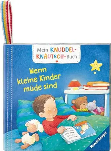 Produktbild: Mein Knuddel-Knautsch-Buch: Wenn kleine Kinder müde sind·· weiches Stoffbuch, waschbares Badebuch, Babyspielzeug ab 6 Monate