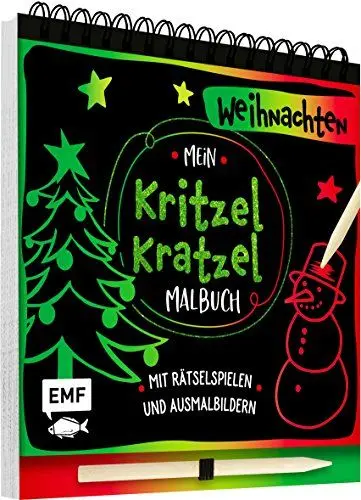 Produktbild: Mein Kritzel-Kratzel-Malbuch – Weihnachten: Mit Rätselspielen und Ausmalbildern