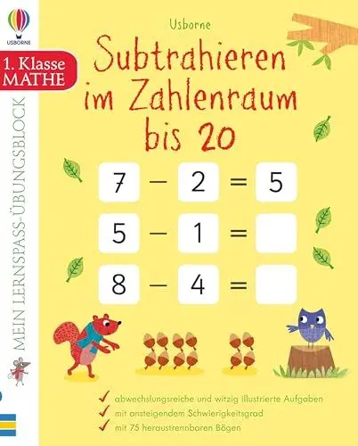 Produktbild: Mein Lernspaß-Übungsblock: Subtrahieren im Zahlenraum bis 20 (Meine Lernspaß-Übungsblöcke)