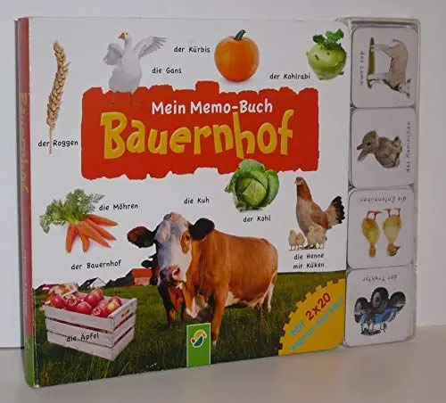 Produktbild: Mein Memo-Buch Bauernhof: Mit 2 x 20 Memo-Karten!