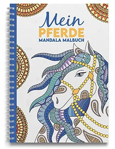 Produktbild: Mein Pferde Mandala Malbuch: 50 tolle und anspruchsvolle Pferde-Mandalas für Kinder zum Ausmalen und Entspannen