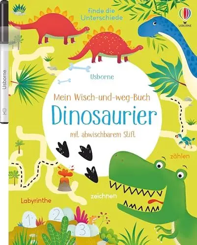 Produktbild: Mein Wisch-und-weg-Buch: Dinosaurier: mit abwischbarem Stift (Meine Wisch-und-weg-Bücher)