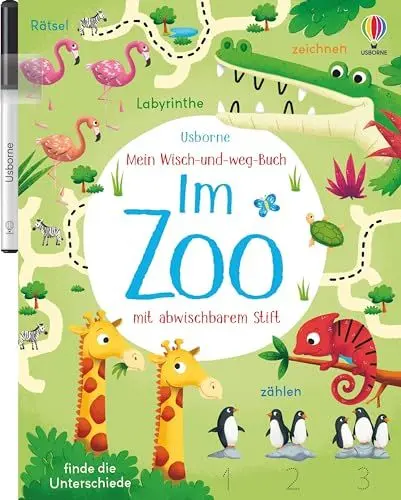 Produktbild: Mein Wisch-und-weg-Buch: Im Zoo: mit abwischbarem Stift (Meine Wisch-und-weg-Bücher)