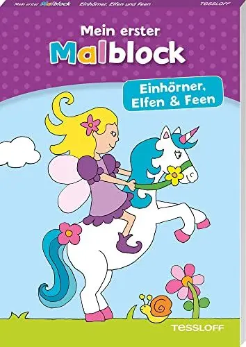 Produktbild: Mein erster Malblock. Einhörner, Elfen und Feen: Malen für Kinder ab 4 Jahren (Malbücher und -blöcke)