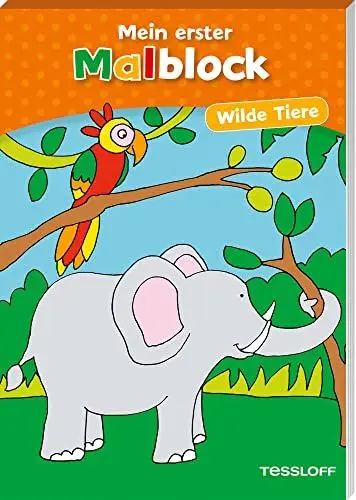 Produktbild: Mein erster Malblock Wilde Tiere: Malen für Kinder ab 4 Jahren (Malbücher und -blöcke)