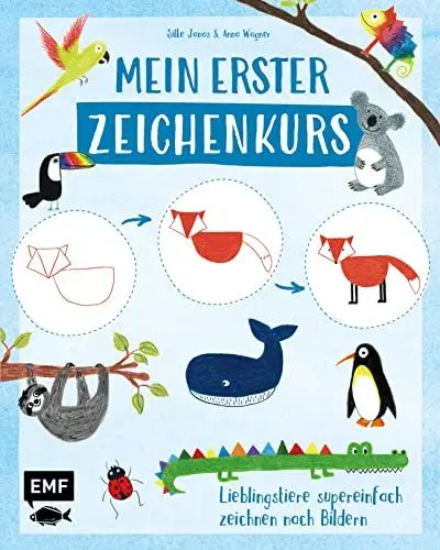 Produktbild: Mein erster Zeichenkurs – Lieblingstiere: Supereinfach zeichnen nach Bildern – Mit Schritt-für-Schritt-Anleitungen