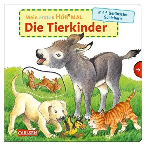 Produktbild: Mein erstes Hör mal (Soundbuch ab 1 Jahr): Die Tierkinder: Zum Hören, Schauen und Mitmachen ab 1 Jahr. Mit stabilen Geräusche-Schiebern für die Allerkleinsten