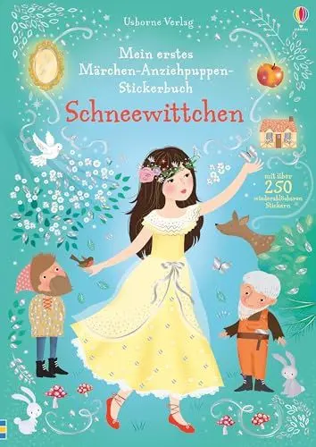 Produktbild: Mein erstes Märchen-Anziehpuppen-Stickerbuch: Schneewittchen: Mit über 250 wiederablösbaren Stickern (Meine ersten Anziehpuppen-Stickerbücher)