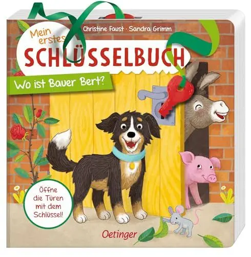 Produktbild: Mein erstes Schlüsselbuch. Wo ist Bauer Bert?: Spielbuch über Tiere auf dem Bauernhof mit Schlüssel und Türklappen zum Öffnen für Kinder ab 2 Jahren