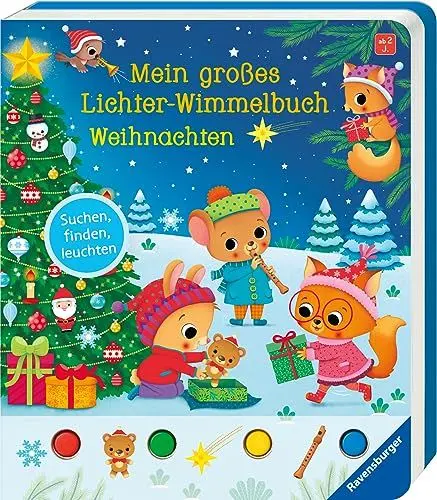 Produktbild: Mein großes Lichter-Wimmelbuch: Weihnachten – Wimmelbuch ab 2 Jahre, mit über 50 Lichtern