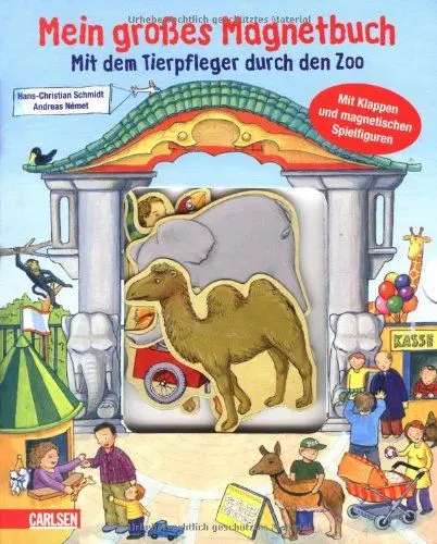 Produktbild: Mein großes Magnetbuch: Mit dem Tierpfleger durch den Zoo