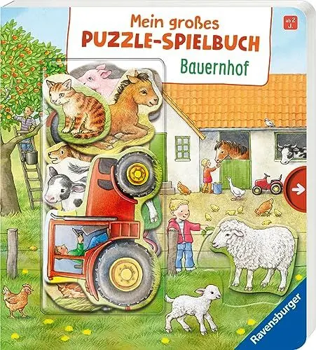 Produktbild: Mein großes Puzzle-Spielbuch: Bauernhof- Kinderbuch ab 2 Jahren, mit 10 Puzzleteilen