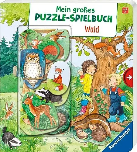 Produktbild: Mein großes Puzzle-Spielbuch: Wald - Kinderbuch ab 2 Jahren, mit 10 Puzzleteilen