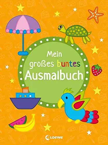 Produktbild: Mein großes buntes Ausmalbuch (Papagei): Malbuch mit Vorlagen und vielen Motiven zum Ausmalen für Kinder ab 4 Jahren