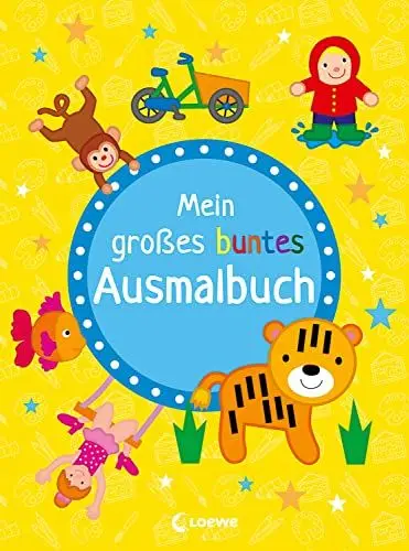 Produktbild: Mein großes buntes Ausmalbuch (Tiger): Malbuch mit Vorlagen und vielen Motiven zum Ausmalen für Kinder ab 4 Jahren