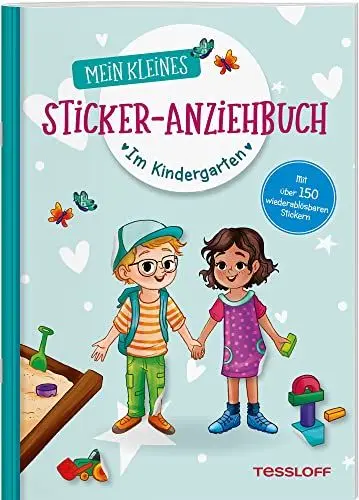 Produktbild: Mein kleines Sticker-Anziehbuch. Im Kindergarten / Stickerspaß mit 150 wiederablösbaren Stickern / Für Mädchen und Jungen ab 4 Jahren: Stickern, ... ab 4 Jahren. Mit über 150 Stickern