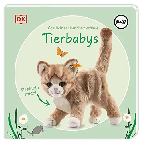 Produktbild: Mein liebstes Kuscheltierbuch. Tierbabys: Pappbilderbuch mit Fühlelementen und Fotos von Steiff Tieren für Kinder ab 6 Monaten