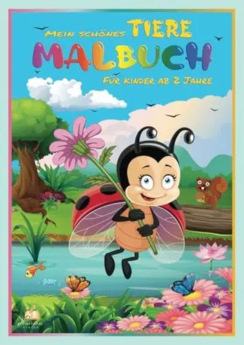 Produktbild: Mein schönes Tiere Malbuch für Kinder ab 2 Jahre: 50 süße Tiermotive als Malvorlagen zum kunterbunten Ausmalen.