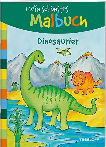 Produktbild: Mein schönstes Malbuch. Dinosaurier / T-Rex, Diplodocus, Stegosaurus u.v.m.zum Ausmalen / Malheft für Mädchen und Jungen ab 5 Jahren: Malen für Kinder ab 5 Jahren (Malbücher und -blöcke)