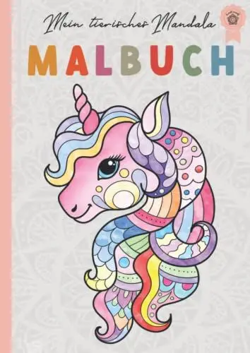 Produktbild: Mein tierisches Mandala Malbuch: 50 Tiermandalas für Kinder ab 4 Jahren, Kreativität fördern mit dem Mandala Malbuch für Kinder, ein tolles Geschenk für kleine kreative Köpfe