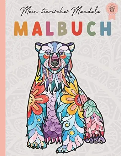 Produktbild: Mein tierisches Mandala Malbuch: 50 Tiermandalas für Kinder ab 8 Jahren, Kreativität fördern mit dem Mandala Malbuch für Kinder, ein tolles Geschenk für kleine und große Kreative