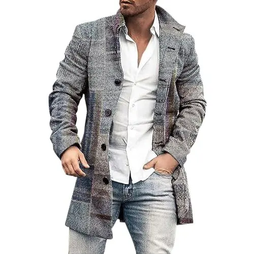 Produktbild: Herren Fleece Jacke cordjacke Herren Winterjacke 122 Jacke Herren Winter Steppmantel Herren lang Dicke Daunenjacke Herren Winter Mantel Herren Slim fit reflektierende Jacke