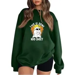 Produktbild: Meine Bestellungen Anzeigen Sweatshirts Für Damen Pullover Für Damen Oversized Hoodie Motorrad Pullover Halloween Pullover Damen Halloween Kostüm Damen Dark Green, S
