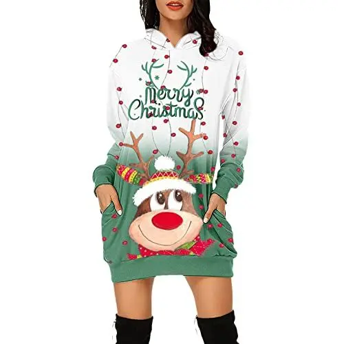 Produktbild: Meine Bestellungen Anzeigen Weihnachten Ugly Christmas Sweater Damen Oversize Pullover Damen Kleider Damen Weihnachtspullover Pullover Damen Pullover für Damen Strickkleid Damen Herbst