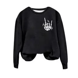 Produktbild: Meine Bestellungen Sweatshirt Damen Ohne Kapuze Hoodie Teenager Damen Hoodie Decke Hoodie Oversize Halloween Pullover Damen Halloween Kostüm Damen Schwarz, M