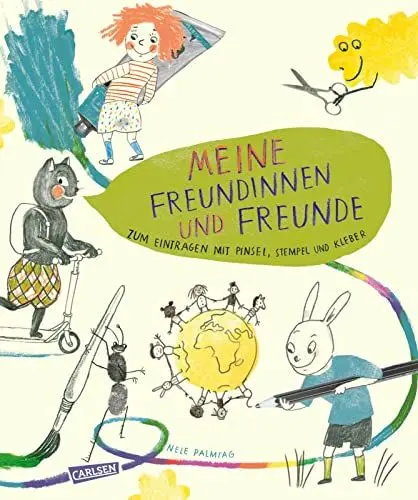 Produktbild: Meine Freundinnen und Freunde – zum Eintragen mit Pinsel, Stempel, Kleber: Kindergarten-Freundebuch für Jungen und Mädchen ab 3 Jahren zum Ausmalen und Selberausfüllen