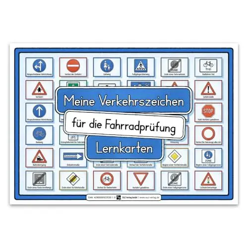 Produktbild: Meine Verkehrszeichen für die Fahrradprüfung- mit den neuen Verkehrszeichen: Lernkarten DINA 5 auf 300g Bilderdruck