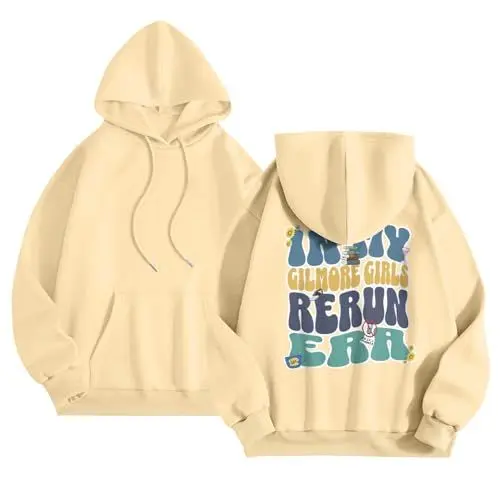Produktbild: meine bestellungen anzeigen Gἰ𝐥m𝐨r𝐞 Gἰr𝐥s Pullover Lu𝐊e's Logo Damen Hoodie, Sweatshirt mit Kapuze Pullover 2024 Übergangs Hoody Oberteile mit Taschen Winter Pulli Langarm Y2k Tops(#C Khaki,M)