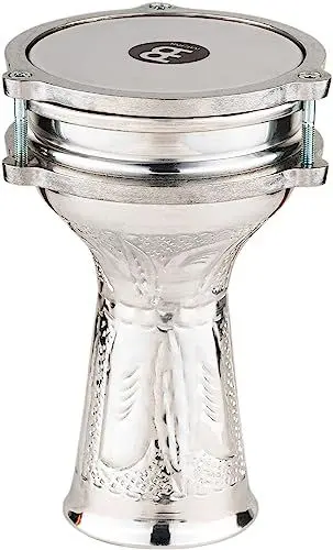 Produktbild: Meinl Percussion Mini Series Darbuka - Mini Handtrommel - Handgehämmerter Kessel - Durchmesser 4,25 Zoll - Aluminium, Silber (HE-051)