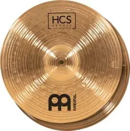 Produktbild: Meinl Cymbals HCS Bronze Hihat 15 Zoll (Video) Schlagzeug Becken – Paar – (38,10cm) B8 Bronze, Traditionelles Finish (HCSB15H)