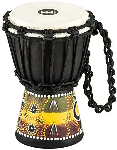 Produktbild: Meinl Percussion African Mini Djembe - Extra kleine Handtrommel - Mit Ziegenfell - Durchmesser 4,5 Zoll - Mahagoni, Mehrfarbig (HDJ7-XXS)