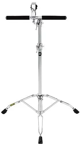 Produktbild: Meinl Percussion Professional Bongo Stand - Doppelständer zum Spielen im Stehen für zwei Bongos - Stahl, Verchromt (TMB)