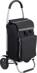Produktbild: Meister Einkaufstrolley - 56 Liter - Extra große Reifen - Mit Kühlfach - Abnehmbare & regenfeste Tasche - Aufhängung für den Einkaufswagen / Klappbarer Shopper / Einkaufsroller / Handwagen / 6816800