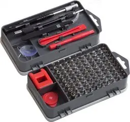 Produktbild: Meister Feinmechaniker-Set 108-teilig - Reparatur-Set für Smartphones, Tablets, PCs, Konsolen, Kameras, Uhren, Brillen, Modellbau & Co. / Repair-Tool-Kit / Präzisions-Schraubendreher-Satz / 3387780