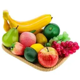 Produktbild: Meiwlong 11 PCS Künstliche Früchte Gefälscht Banane Traube Zitrone Kiwi Orange Apfel Pfirsich Erdbeeren Modell Faux Lebensecht Dekoration Restaurant Haushalt