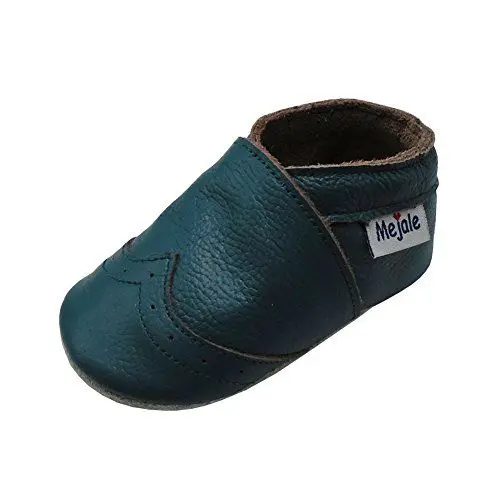Produktbild: Mejale Weiche Sohle Leder Babyschuhe Lauflernschuhe Krabbelschuhe Kleinkind Kinderschuhe Hausschuhe(Cyan,0-6 Monate,S)
