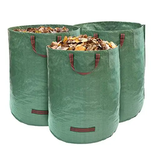 Produktbild: MEKKAPRO Gartenabfallsack 3 x 272 liter - - Laubsack – Gartensack - Garten Abfallsack – Gartensäcke – Stabile Gartenabfallsäcke – 150 g/m² - Faltbar - Geeignet als Grünschnittsack