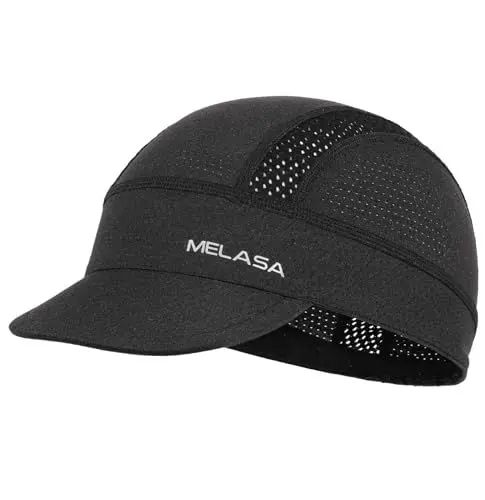 Produktbild: MELASA Fahrrad Cap, Kühlende Skull Cycling Cap Unterhelmmütze mit Sonnenblende, Sonnenschutz UV Rennrad MüTze Fahrradkappe für Männer Frauen