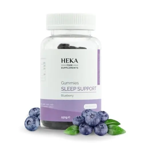 Produktbild: Melatonin Gummies - 100% Vegan - Melatonin Hochdosiert - Einschlafhilfe Erwachsene - 60 Stück - Spray-Alternative - Sleep Supplement - Besserer Schlaf - Zuckerfrei - Ohne Gluten und Laktose