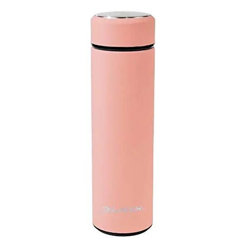 Produktbild: MELIANDA MA-1400 Thermosflasche 460 ml - doppelwandig Vakuum isolierte, aus Edelstahl - Thermosflasche flexibel für heiß und kalt mit Edelstahl Teesieb, Pink
