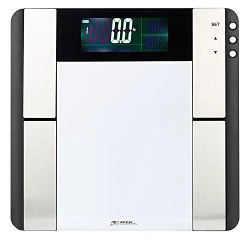 Produktbild: Melianda MA-20000 elegante digitale Personenwaage Körperfettwaage aus Sicherheitsglas