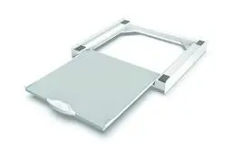 Produktbild: MELICONI Torre Pro L60 Universal-Überlappungsset für Waschmaschine und Wäschetrockner, vormontierte Halterung mit ausziehbarem Holzboden, Sicherheitsgurt inklusive, Tragkraft 250 kg